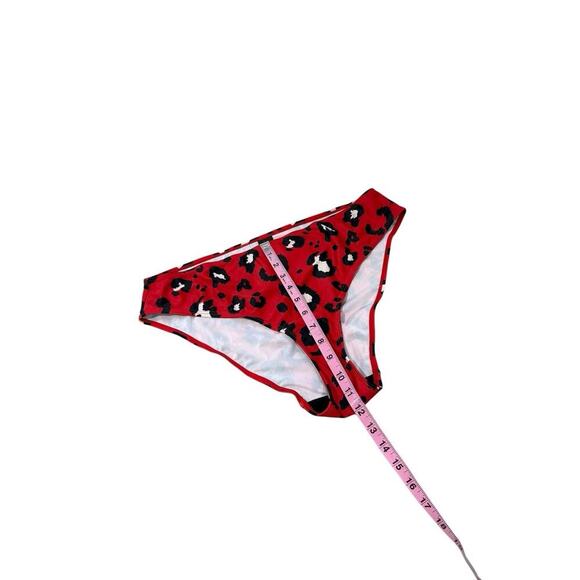 Long Tall Sally Twist Front Tankini Swimsuit Red Leopard Womens 12 - Picture 10 of 10